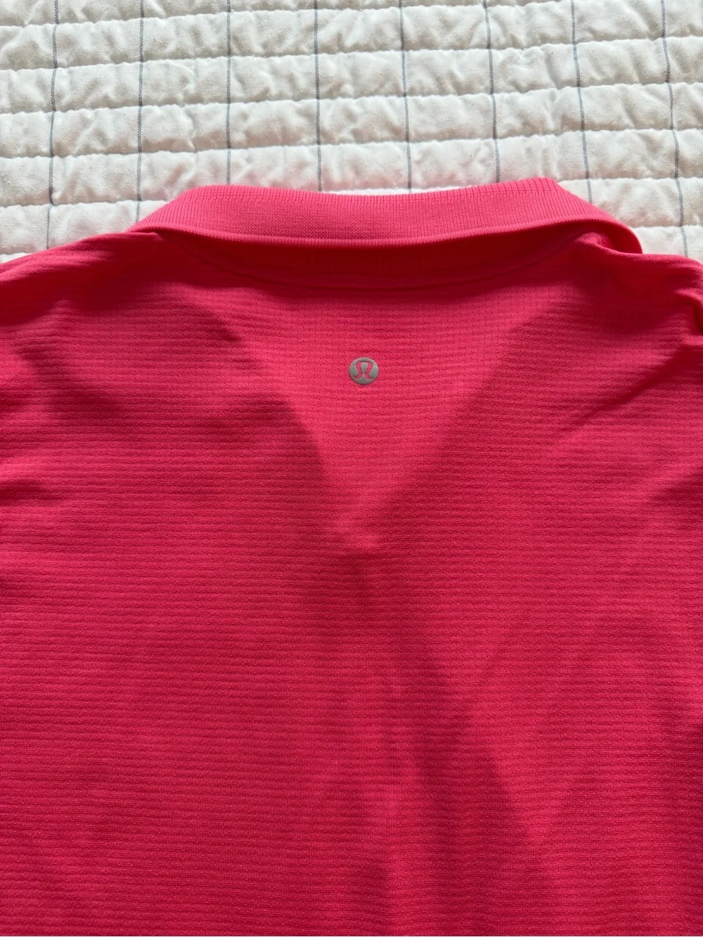 Bright Pink Short Sleeve Polo Top Lululemon size 6